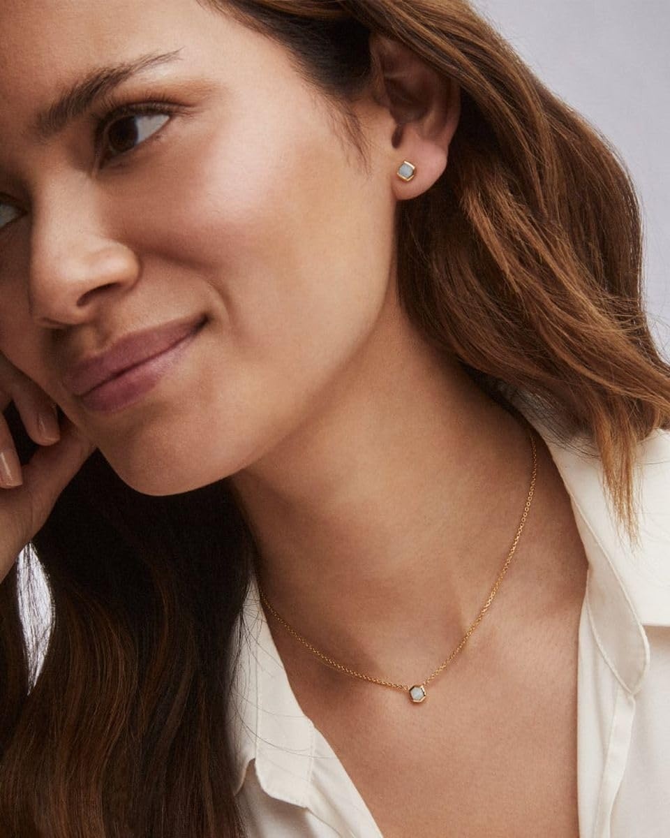 image:imageKendra Scott Davie Pendant Necklace in 18K Gold Vermeil DemiFine Jewelry for Women Aquamarine