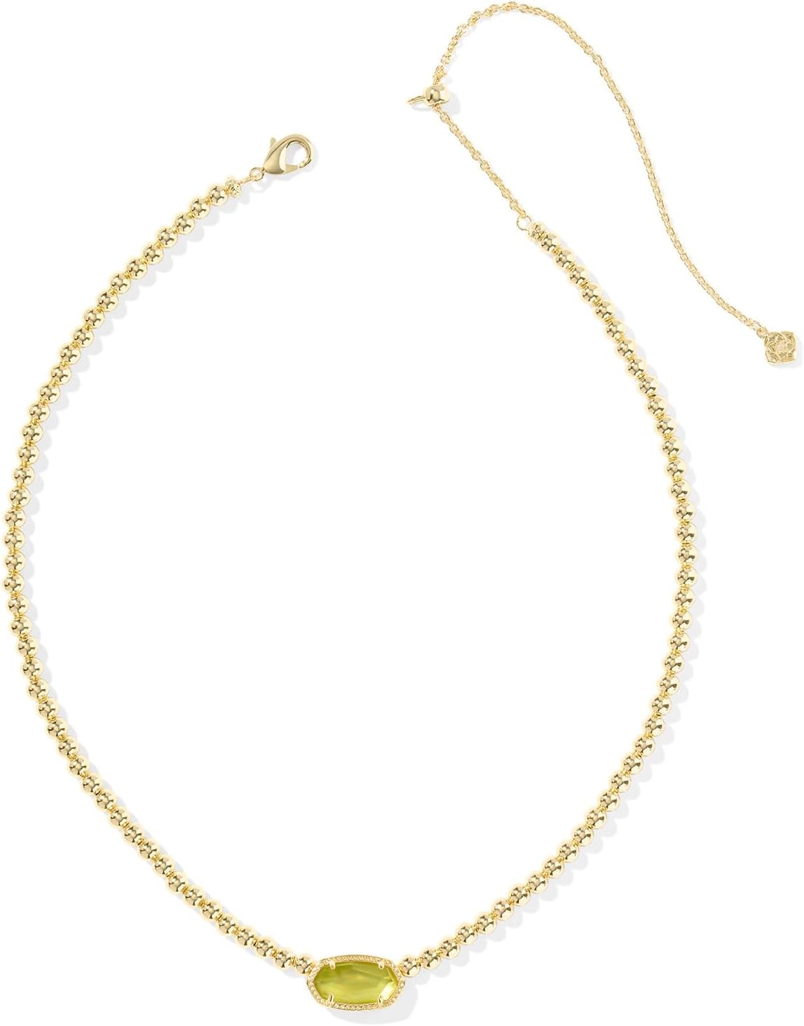 image:imageKendra Scott Elisa Beaded Necklace Fashion Jewelry for WomenCHARTREUSE GREEN MOTHER OF PEARL