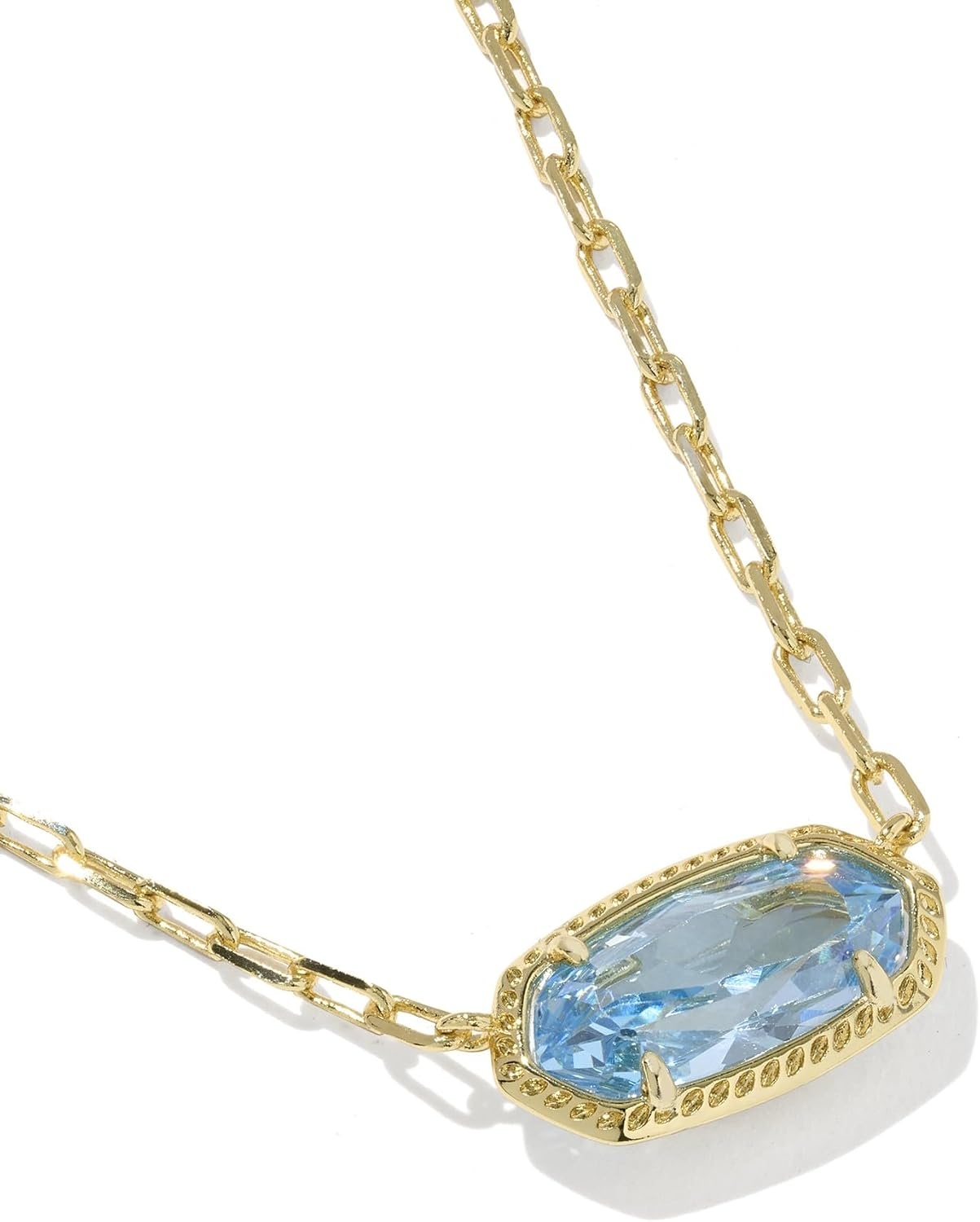 image:imageKendra Scott Elisa Luxe Pendant Necklace Fashion Jewelry for WomenGOLDLIGHT BLUE CUBIC ZIRCONIA