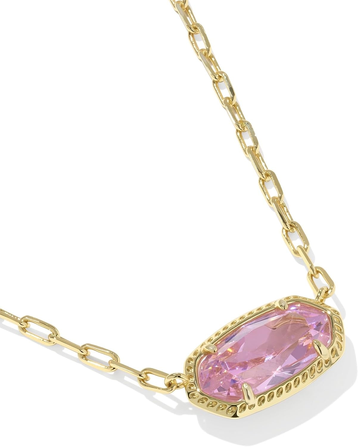 image:imageKendra Scott Elisa Luxe Pendant Necklace Fashion Jewelry for WomenGOLDLIGHT PINK CUBIC ZIRCONIA