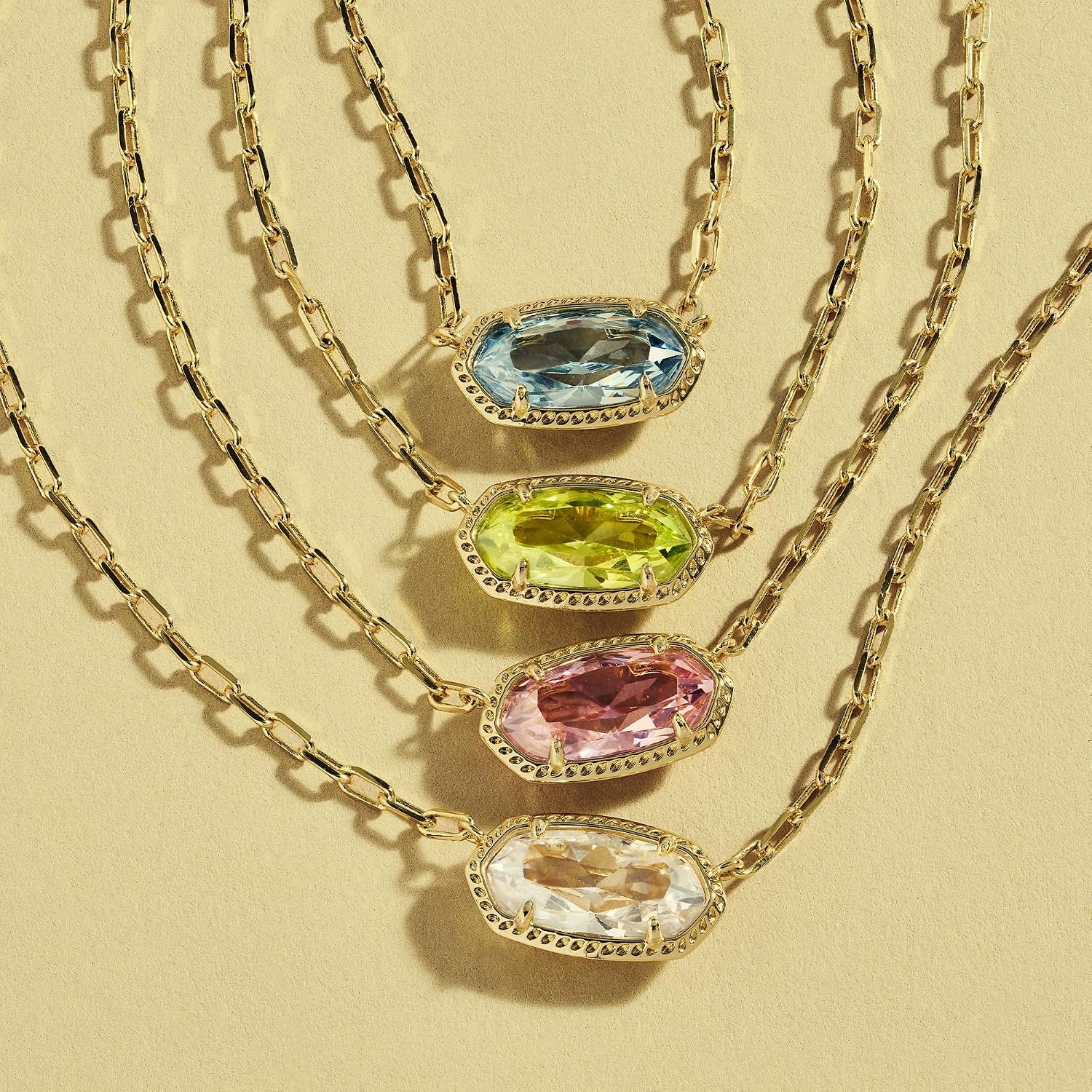image:imageKendra Scott Elisa Luxe Pendant Necklace Fashion Jewelry for WomenGOLDLIGHT PINK CUBIC ZIRCONIA