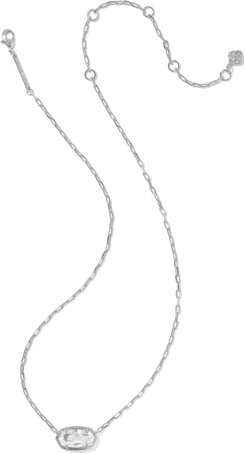 image:imageKendra Scott Elisa Luxe Pendant Necklace Fashion Jewelry for WomenRHODIUMWHITE CUBIC ZIRCONIA