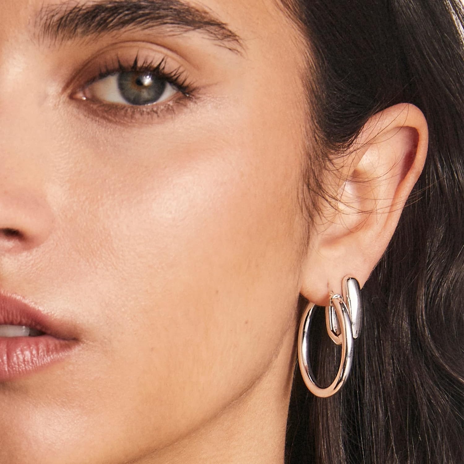 image:imageKendra Scott Ellen Wide Huggie EarringsSTERLING SILVER