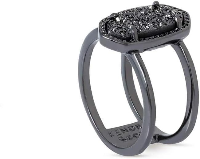 image:imageKendra Scott Elyse Ring for Women Fashion JewelryGUNMETAL BLACK DRUSY