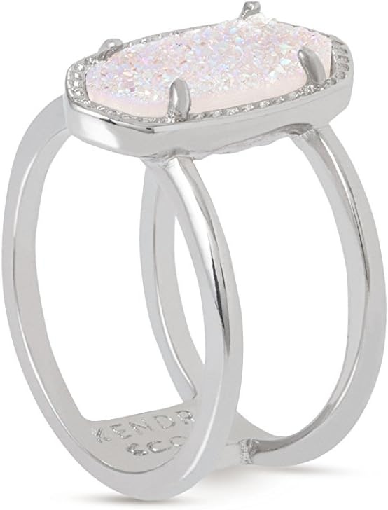 image:imageKendra Scott Elyse Ring for Women Fashion JewelryRHODIUM IRIDESCENT DRUSY