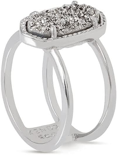 image:imageKendra Scott Elyse Ring for Women Fashion JewelryRHODIUM PLATINUM DRUSY