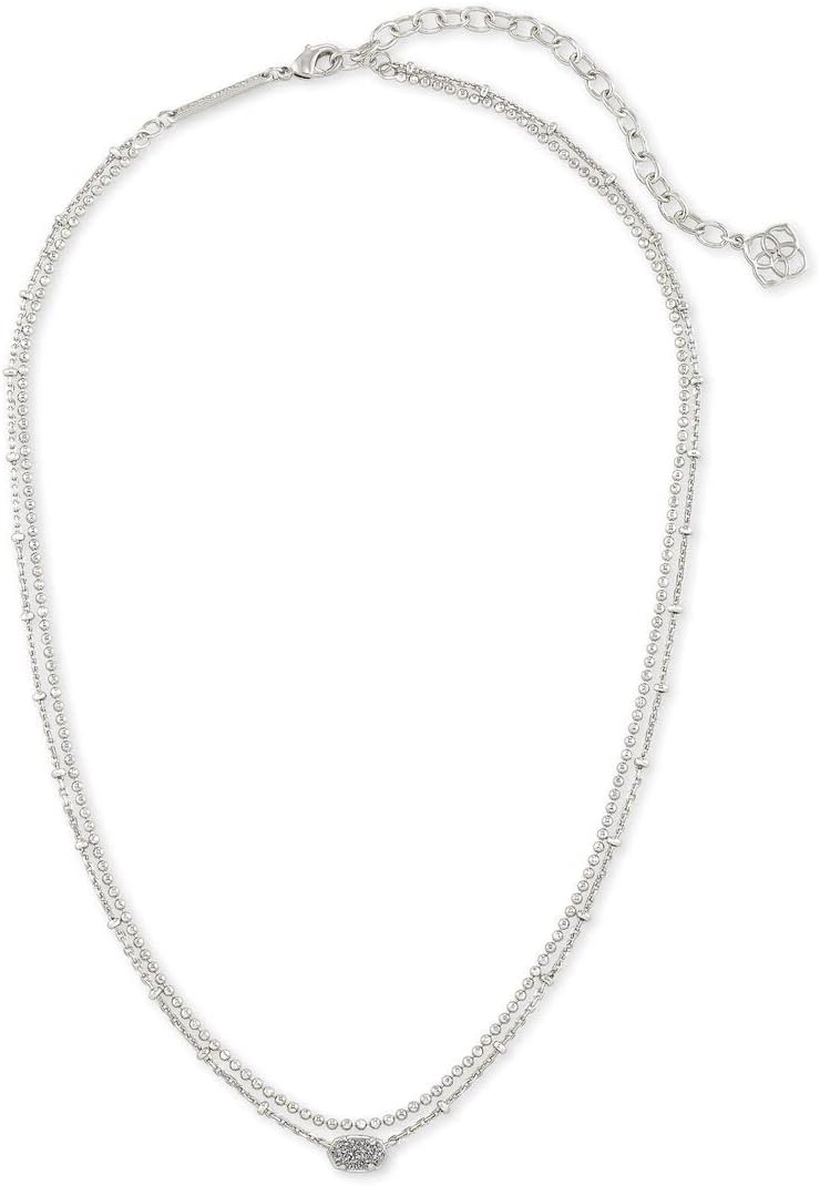 image:imageKendra Scott Emilie Multi Strand Necklace Fashion Jewelry for WomenRHODIUM PLATINUM DRUSY