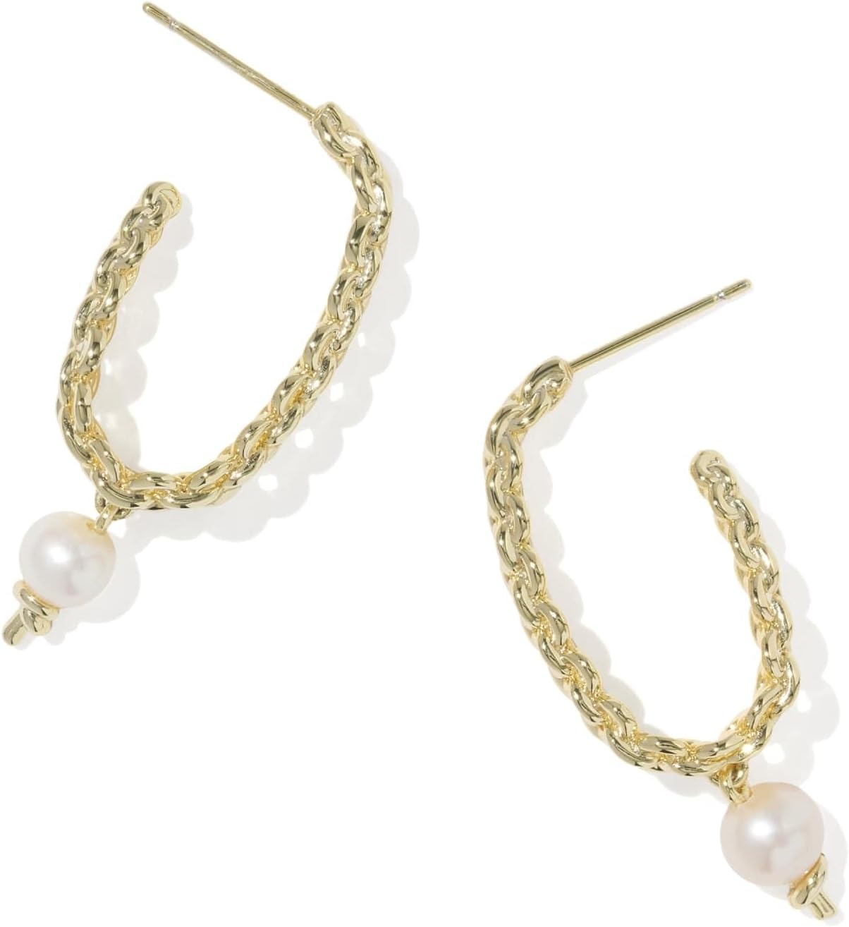 image:imageKendra Scott Gabriella Pearl Hoop Earring Fashion Jewelry for WomenGold Freshwater Cultured Pearl