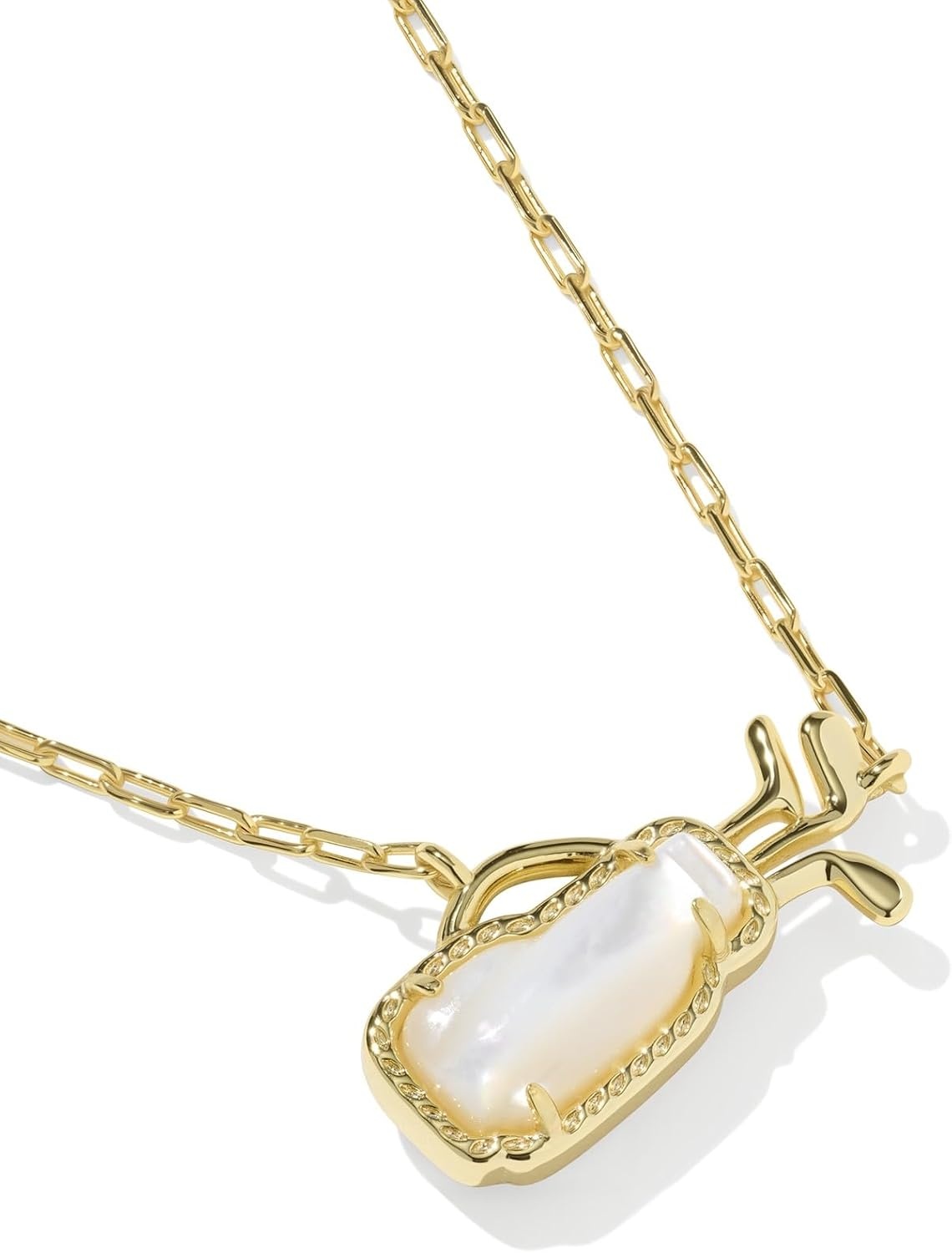 image:imageKendra Scott Golf Short Pendant Necklace Fashion Jewelry for WomenGOLDIVORY MOTHER OF PEARL