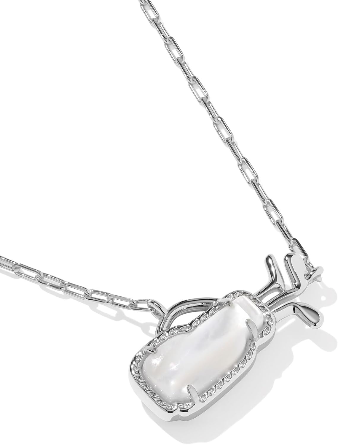 image:imageKendra Scott Golf Short Pendant Necklace Fashion Jewelry for WomenRHODIUMIVORY MOTHER OF PEARL