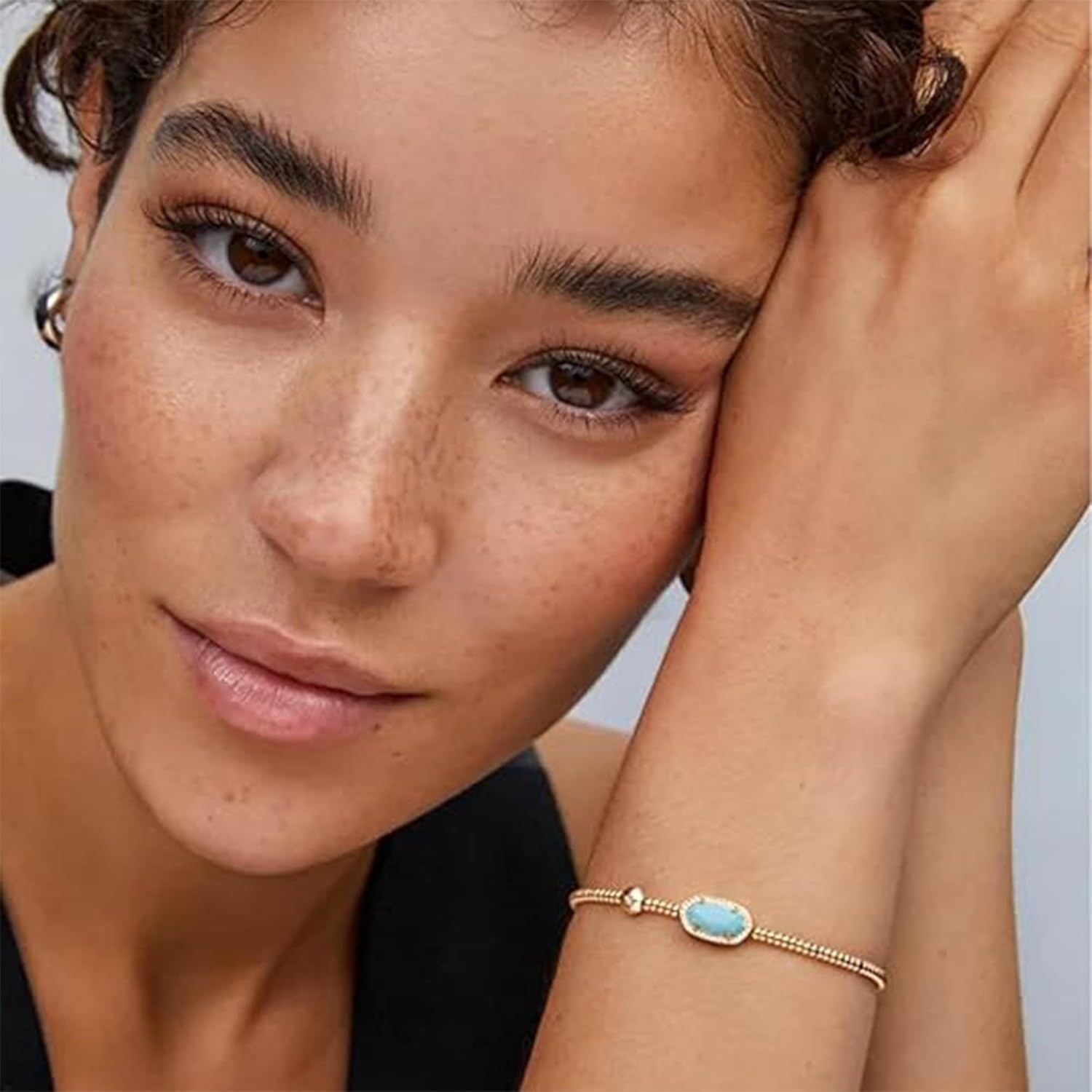 image:imageKendra Scott Grayson Crystal Stretch Bracelet Fashion Jewelry for WomenGOLD WHITE CRYSTAL
