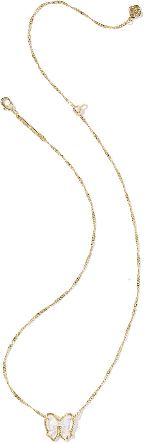 image:imageKendra Scott Haley Bow Short Pendant Necklace Fashion Jewelry for WomenGOLD IVORY MOTHER OF PEARL