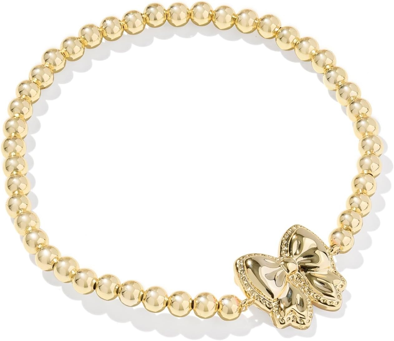 image:imageKendra Scott Haley Bow Stretch Bracelet Fashion Jewelry for WomenGOLD BLUSH IVORY MOTHER OF PEARL