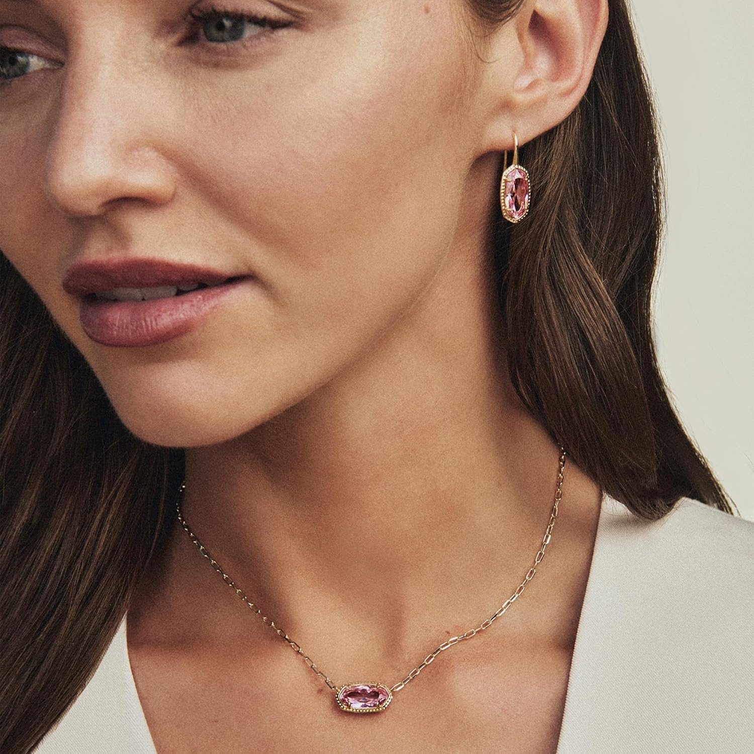image:imageKendra Scott Lee Luxe Drop Earring Fashion Jewelry for WomenGOLDLIGHT BLUE CUBIC ZIRCONIA