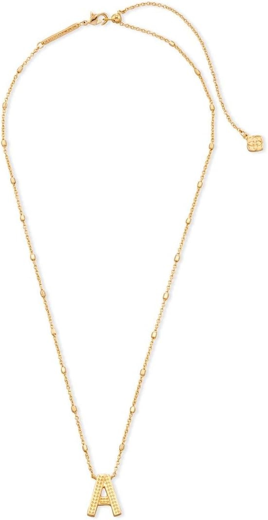 image:imageKendra Scott Letters AZ Pendant Necklace for Women Fashion Jewelry 14k GoldPlated BrassLetter A