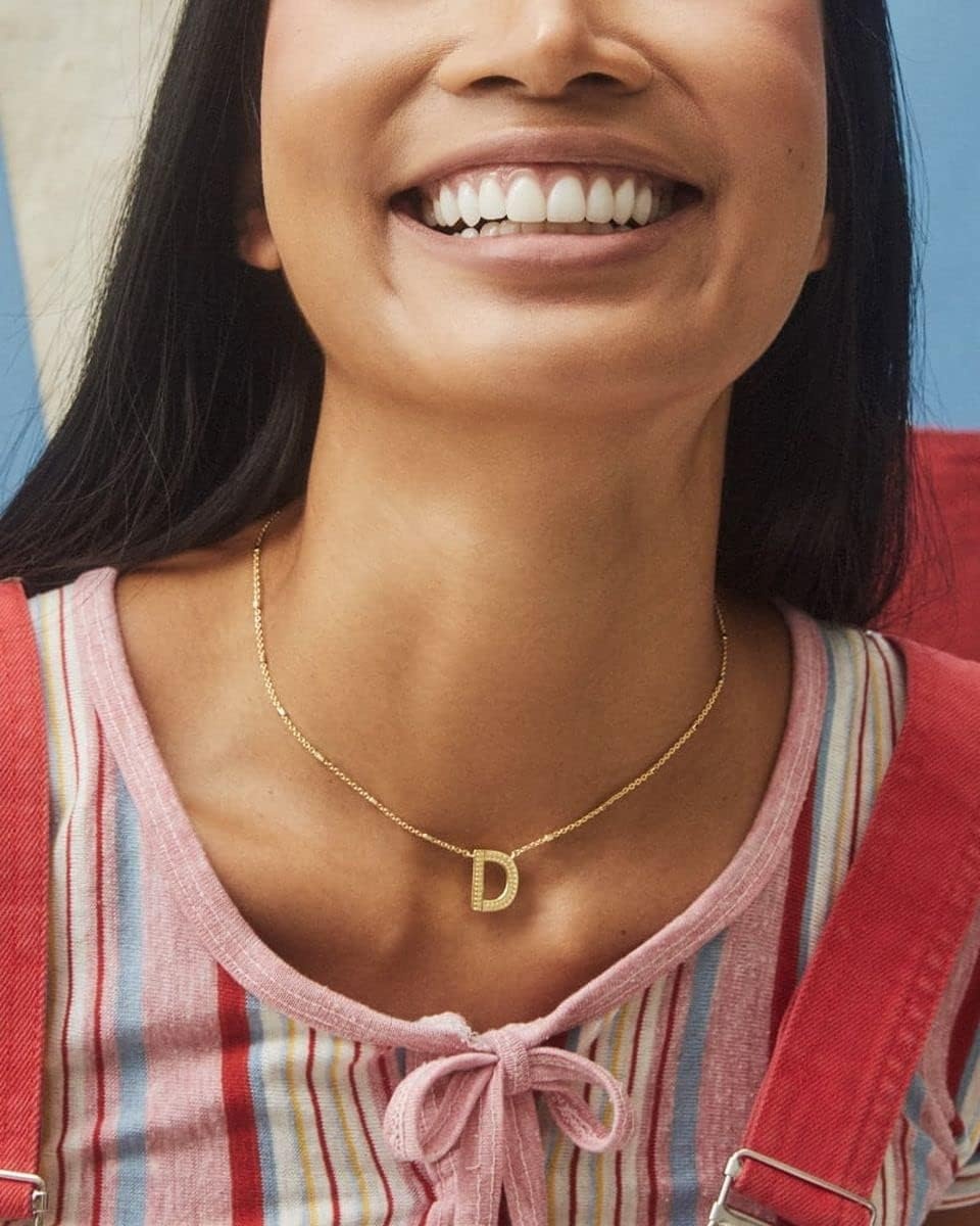 image:imageKendra Scott Letters AZ Pendant Necklace for Women Fashion Jewelry 14k GoldPlated BrassLetter D