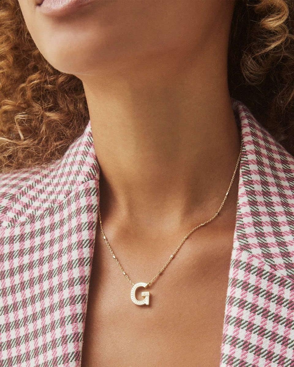 image:imageKendra Scott Letters AZ Pendant Necklace for Women Fashion Jewelry 14k GoldPlated BrassLetter G