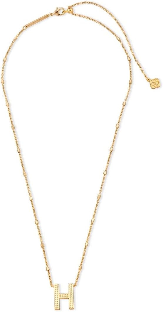 image:imageKendra Scott Letters AZ Pendant Necklace for Women Fashion Jewelry 14k GoldPlated BrassLetter H