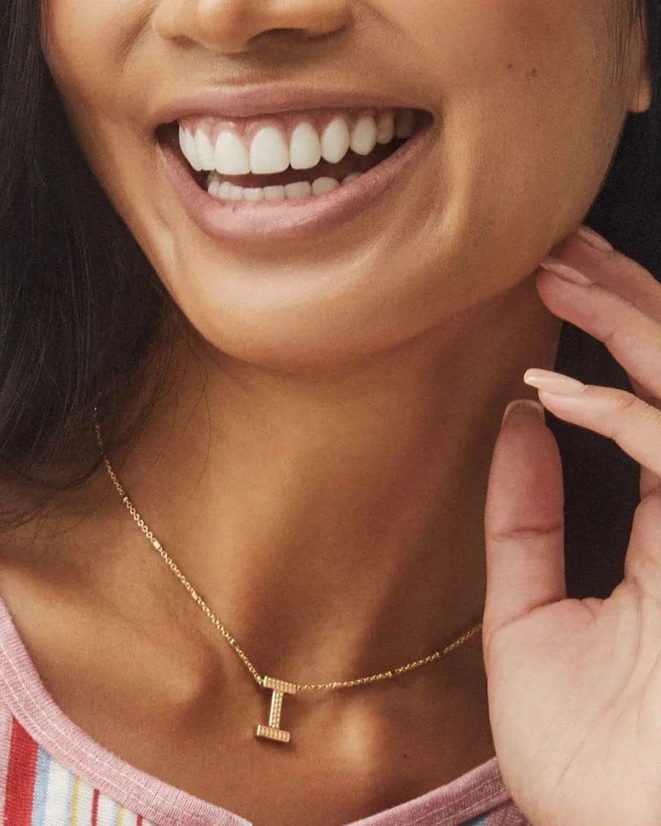 image:imageKendra Scott Letters AZ Pendant Necklace for Women Fashion Jewelry 14k GoldPlated BrassLetter I