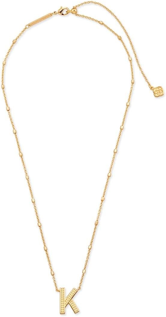 image:imageKendra Scott Letters AZ Pendant Necklace for Women Fashion Jewelry 14k GoldPlated BrassLetter K