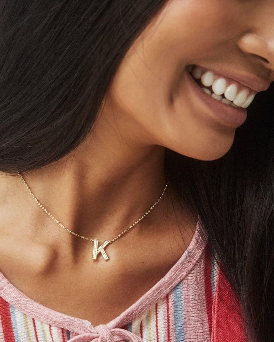 image:imageKendra Scott Letters AZ Pendant Necklace for Women Fashion Jewelry 14k GoldPlated BrassLetter K