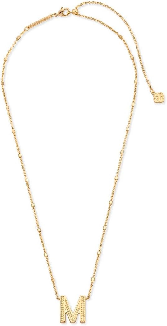image:imageKendra Scott Letters AZ Pendant Necklace for Women Fashion Jewelry 14k GoldPlated BrassLetter M