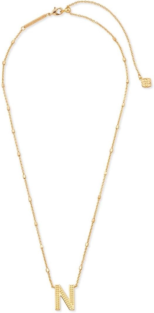 image:imageKendra Scott Letters AZ Pendant Necklace for Women Fashion Jewelry 14k GoldPlated BrassLetter N