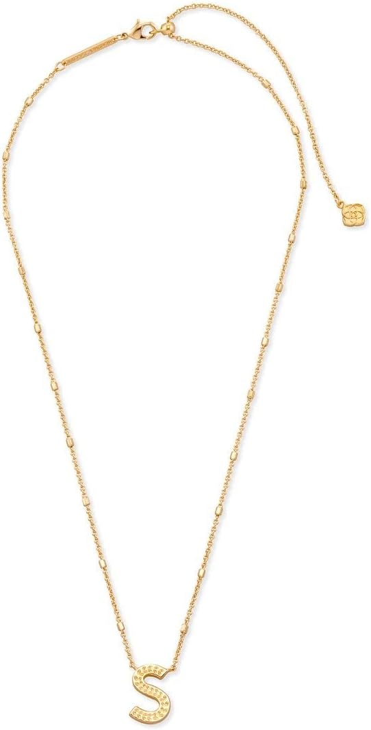 image:imageKendra Scott Letters AZ Pendant Necklace for Women Fashion Jewelry 14k GoldPlated BrassLetter S
