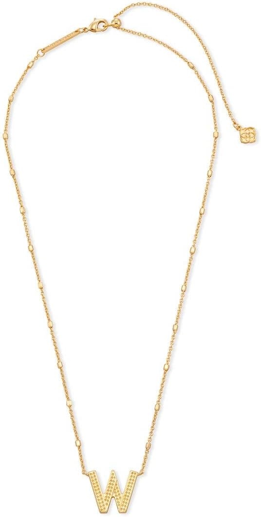 image:imageKendra Scott Letters AZ Pendant Necklace for Women Fashion Jewelry 14k GoldPlated BrassLetter W