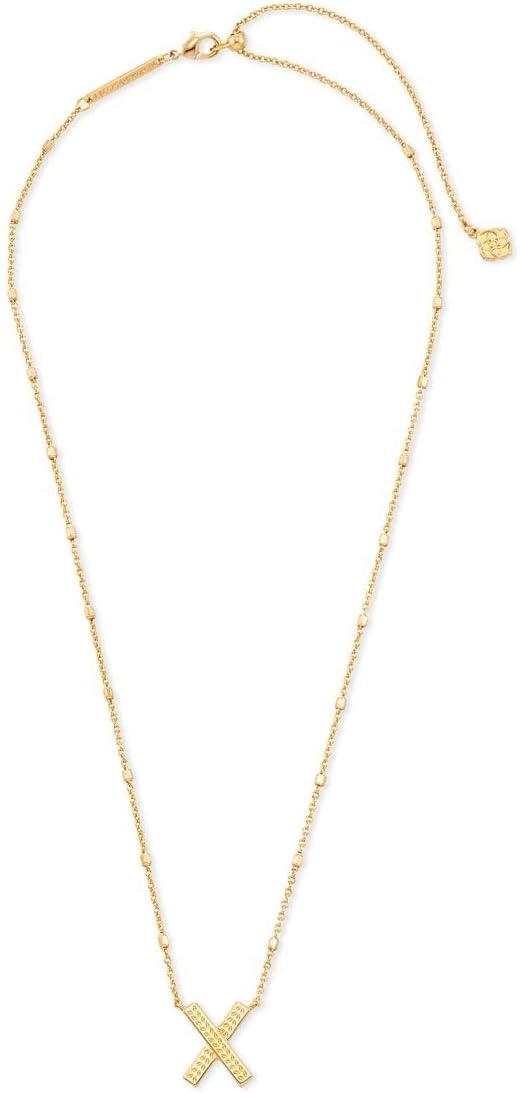 image:imageKendra Scott Letters AZ Pendant Necklace for Women Fashion Jewelry 14k GoldPlated BrassLetter X
