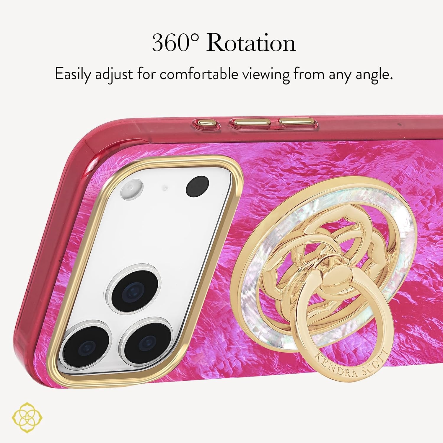 image:imageKendra Scott Magnetic Phone Ring Grip with Stand Removable and Collapsible Mother of Pearl MedallionMother of Pearl Medallion