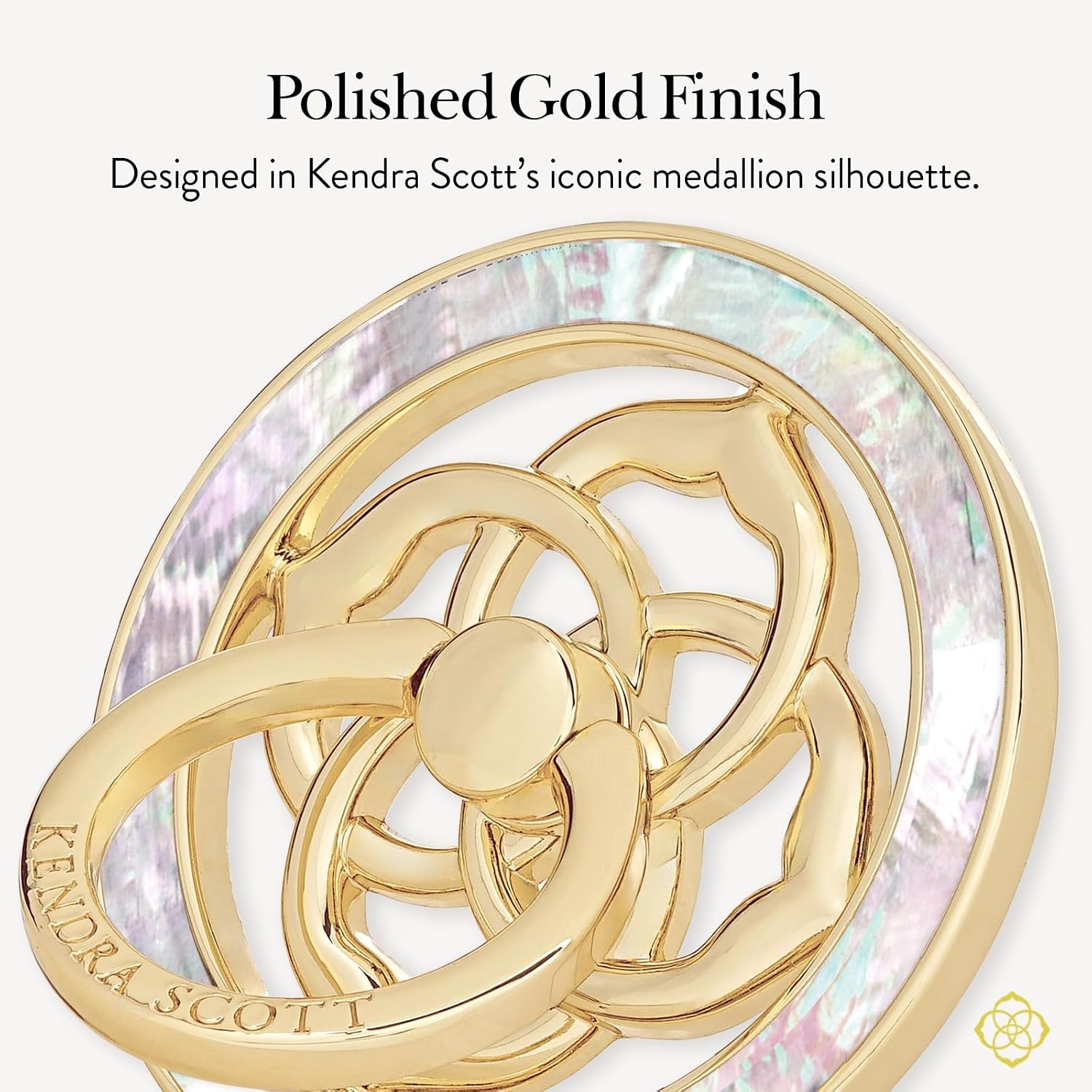 image:imageKendra Scott Magnetic Phone Ring Grip with Stand Removable and Collapsible Mother of Pearl MedallionMother of Pearl Medallion