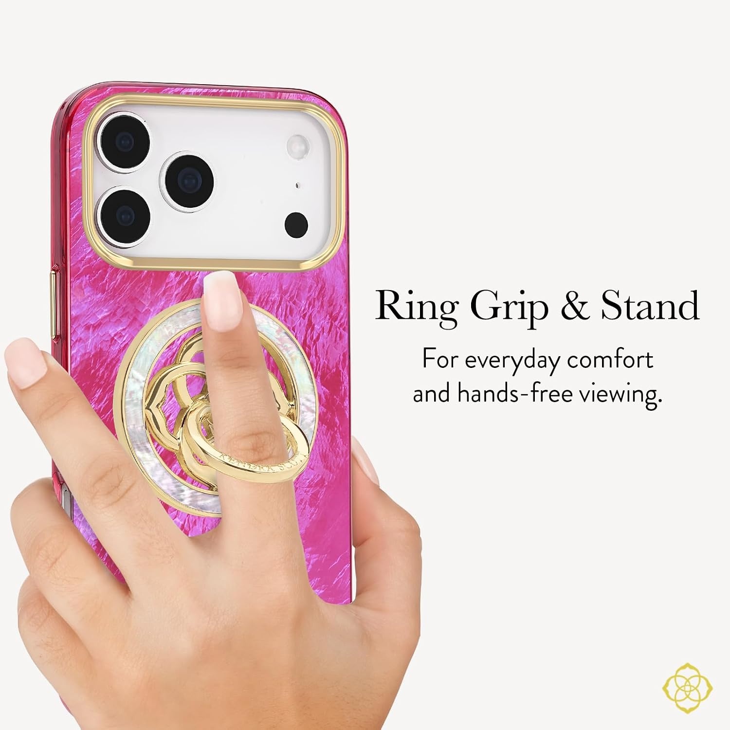 image:imageKendra Scott Magnetic Phone Ring Grip with Stand Removable and Collapsible Mother of Pearl MedallionMother of Pearl Medallion