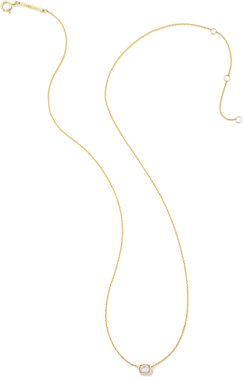 image:imageKendra Scott Marisa 18k Yellow Gold Oval Solitaire Pendant NecklaceRAINBOW MOONSTONE