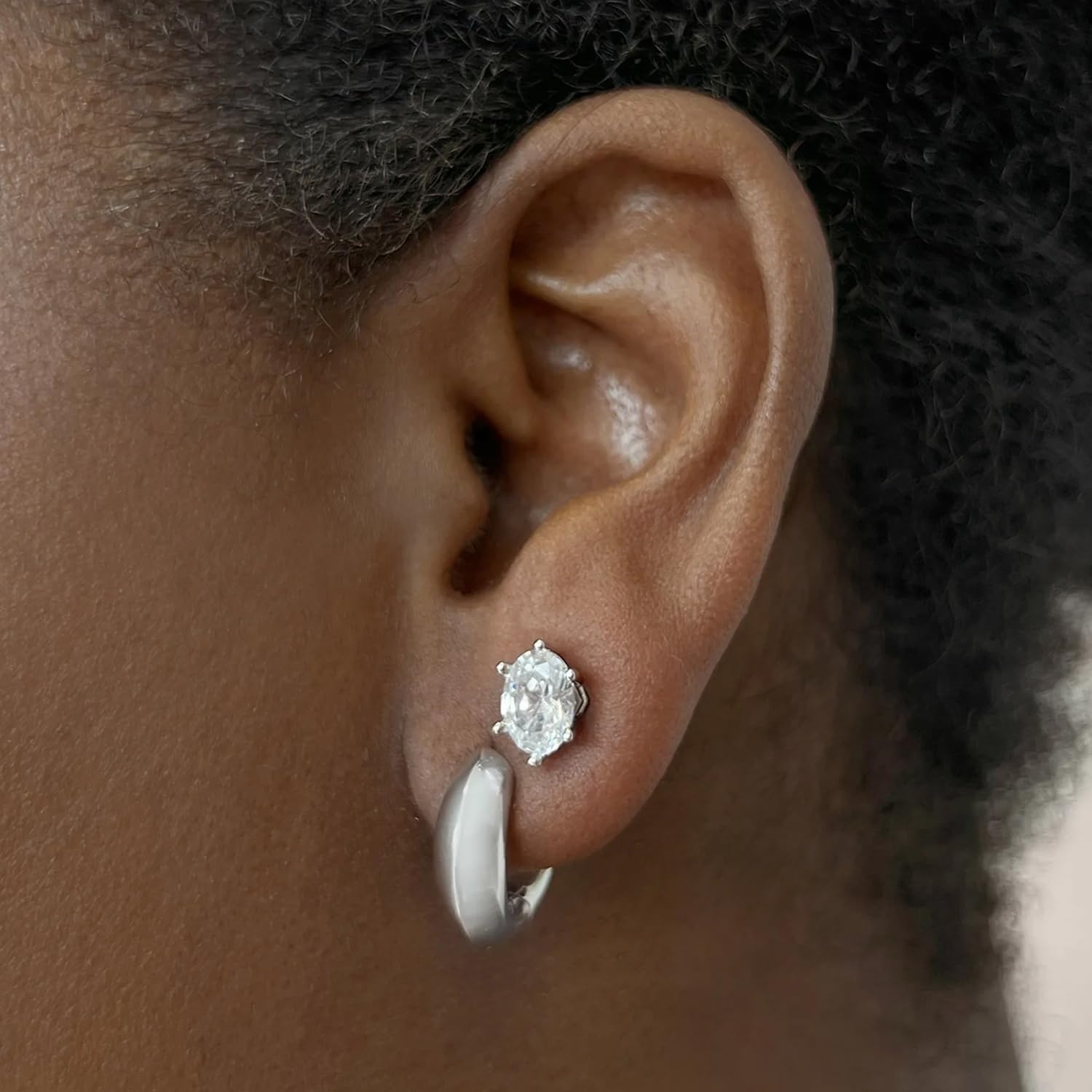 image:imageKendra Scott Mikki Metal Huggie Earring Fashion Jewelry for WomenRHODIUM POLISHED METAL