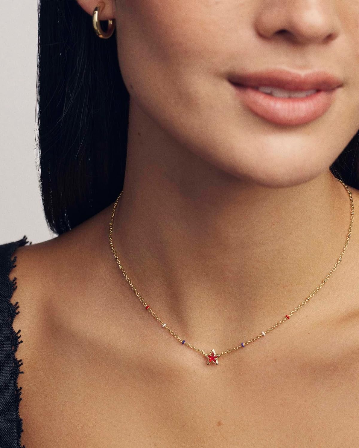 image:imageKendra Scott Mini Cassidy Pendant Necklace Fashion Jewelry for WomenGold Red Illusion