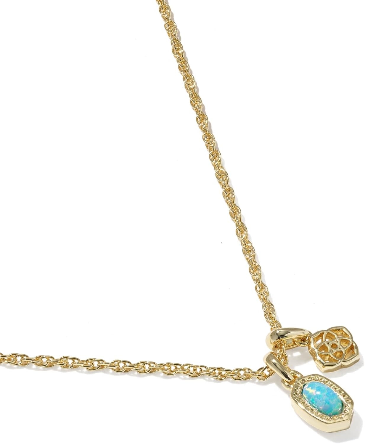 image:imageKendra Scott Mini Elisa Dira Necklace Fashion Jewelry for WomenGold Blue Lab Grown Opal