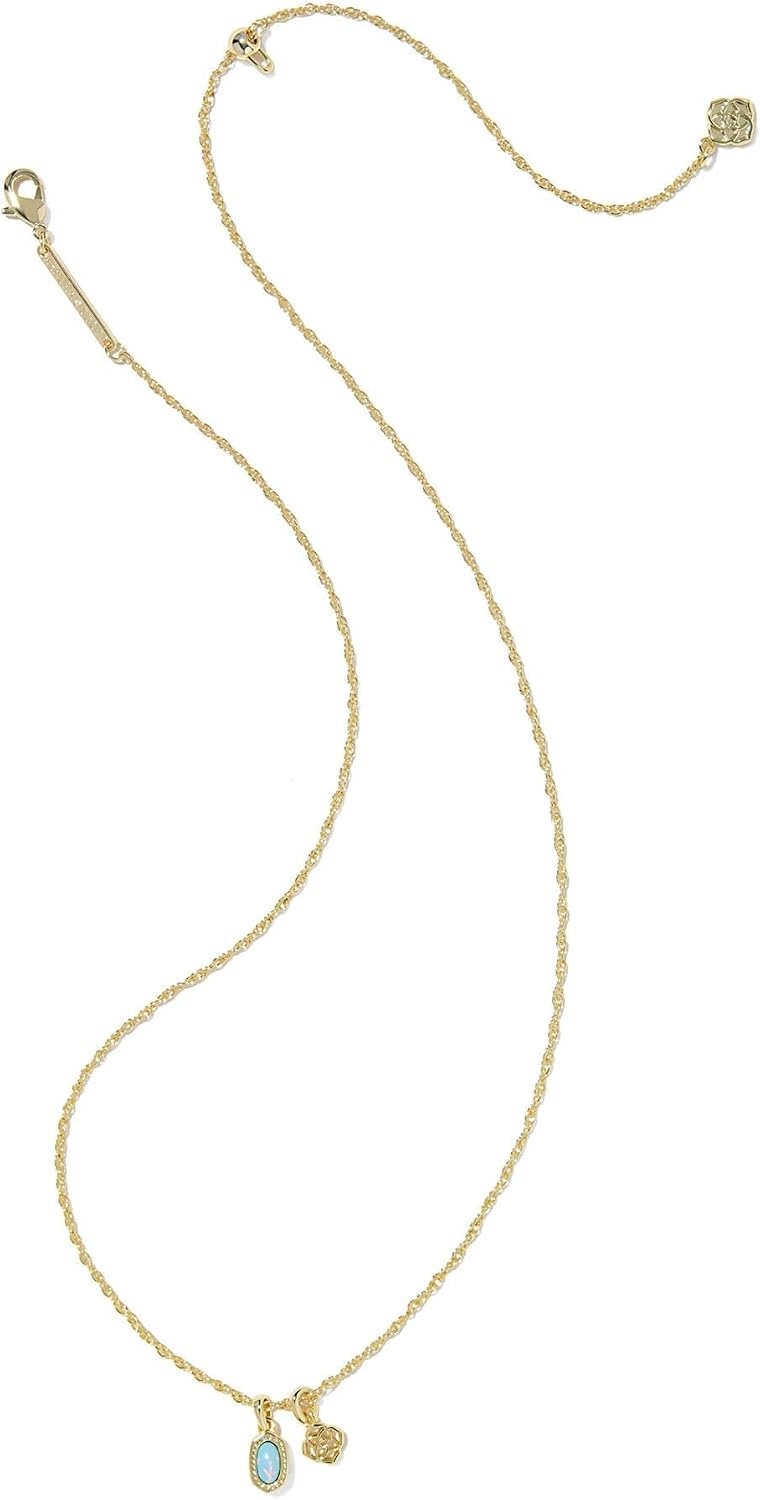 image:imageKendra Scott Mini Elisa Dira Necklace Fashion Jewelry for WomenGold Blue Lab Grown Opal