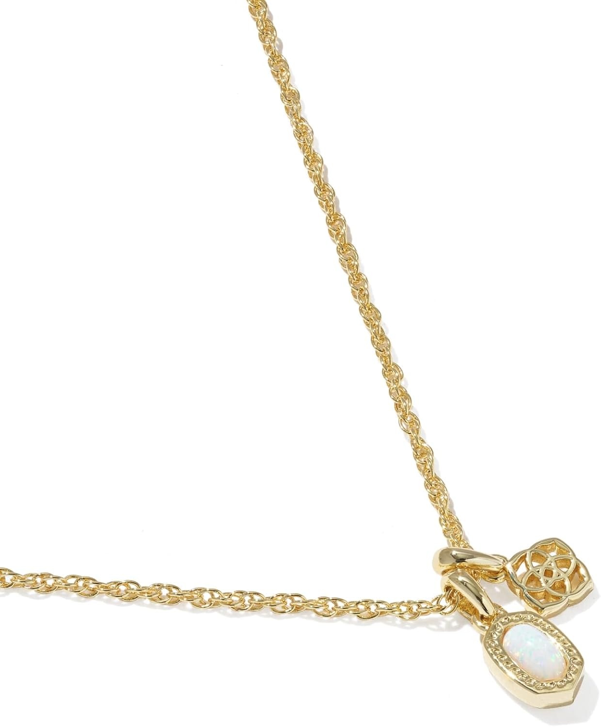 image:imageKendra Scott Mini Elisa Dira Necklace Fashion Jewelry for WomenGold Bright White Opal