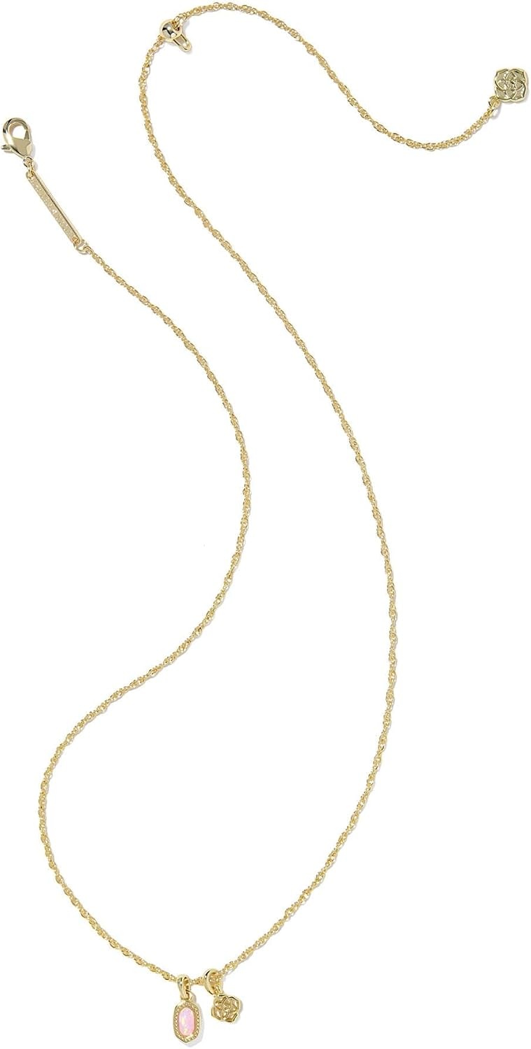 image:imageKendra Scott Mini Elisa Dira Necklace Fashion Jewelry for WomenGold Light Pink Lab Opal