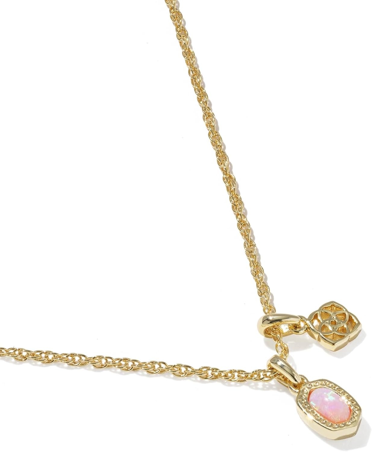 image:imageKendra Scott Mini Elisa Dira Necklace Fashion Jewelry for WomenGold Light Pink Lab Opal
