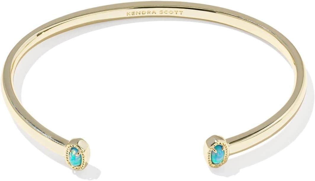 image:imageKendra Scott Mini Elton Cuff Bracelet Fashion Jewelry for WomenGold Blue Lab Grown Opal