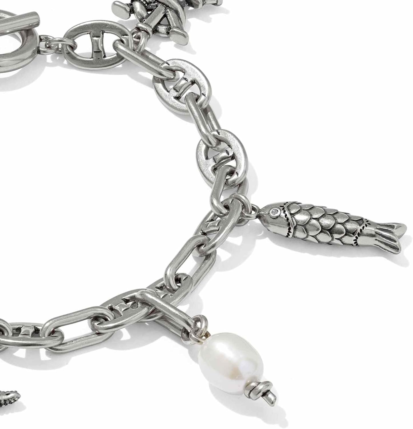 image:imageKendra Scott Parker Charm Bracelet Fashion Jewelry for WomenRhodium Freshwater Cultured Pearl