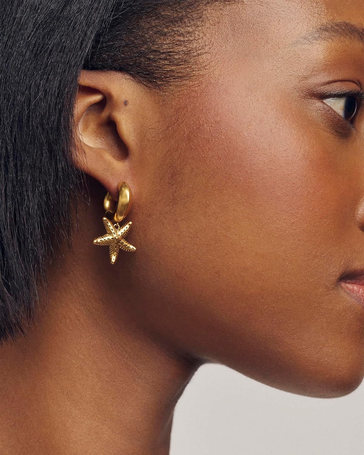 image:imageKendra Scott Parker Starfish Huggie Fashion Jewelry for WomenGold Gold Metal