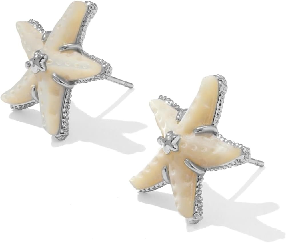 image:imageKendra Scott Parker Starfish Stud Earring Fashion Jewelry for WomenRhodium Mother of Pearl
