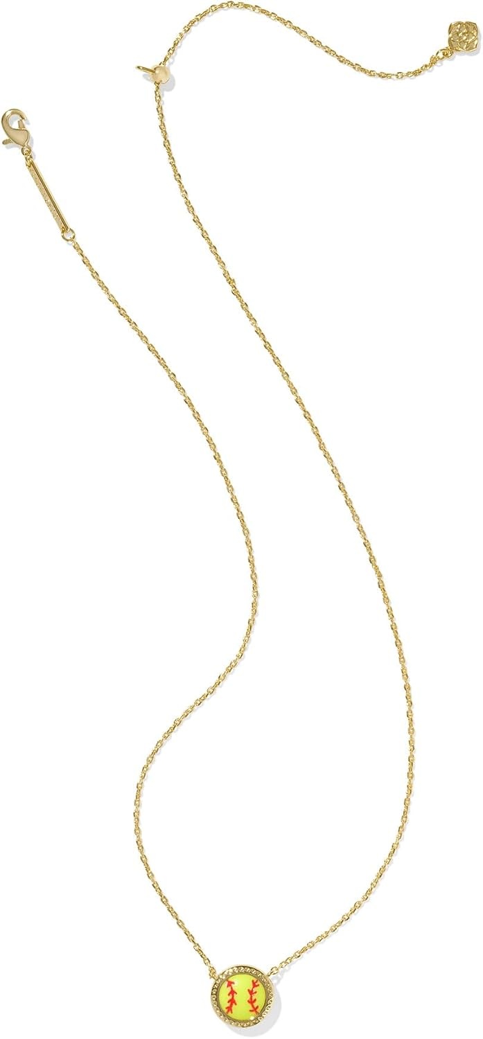 image:imageKendra Scott Softball Pendant Necklace Chartreuse Magnesite for WomenGOLDPLATED