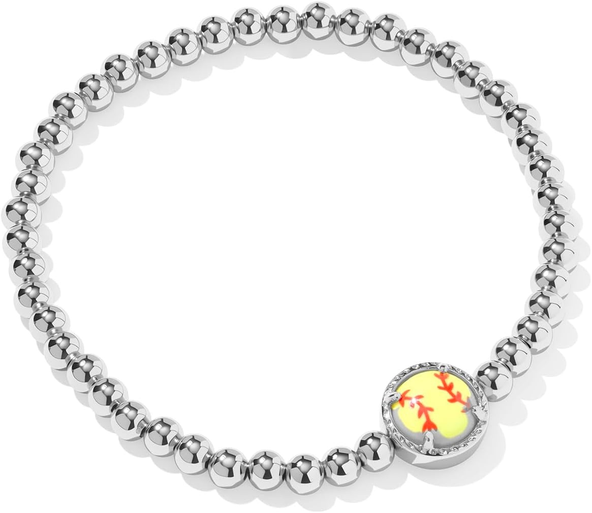 image:imageKendra Scott Softball Stretch Bracelet Fashion Jewelry for WomenRHODIUMCHARTREUSE MAGNESITE