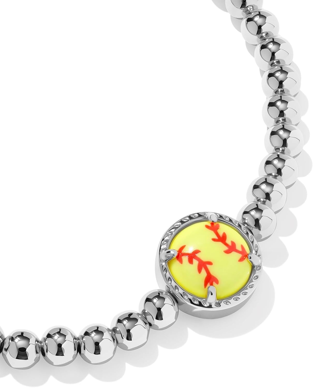 image:imageKendra Scott Softball Stretch Bracelet Fashion Jewelry for WomenRHODIUMCHARTREUSE MAGNESITE