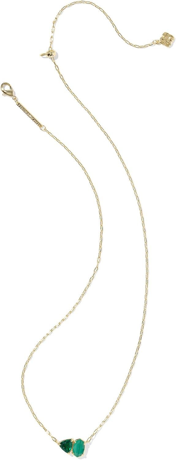 image:imageKendra Scott Tatum Short Pendant Necklace Fashion Jewelry for WomenGOLD GREEN MIX