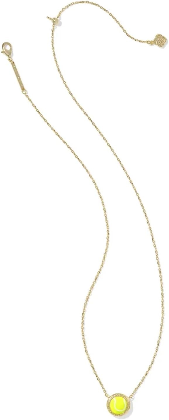 image:imageKendra Scott Tennis Short Pendant Necklace Fashion Jewelry for WomenGOLD CHARTREUSE MAGNESITE